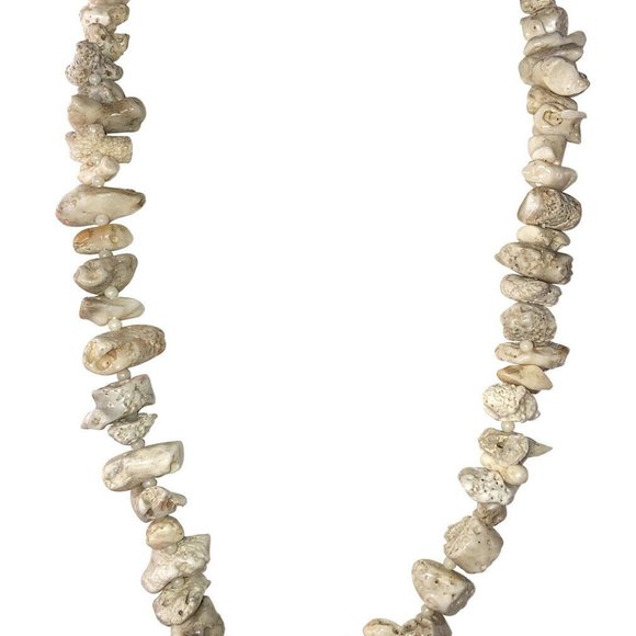 Vintage Japanese White Coral Branch Bead Necklace
